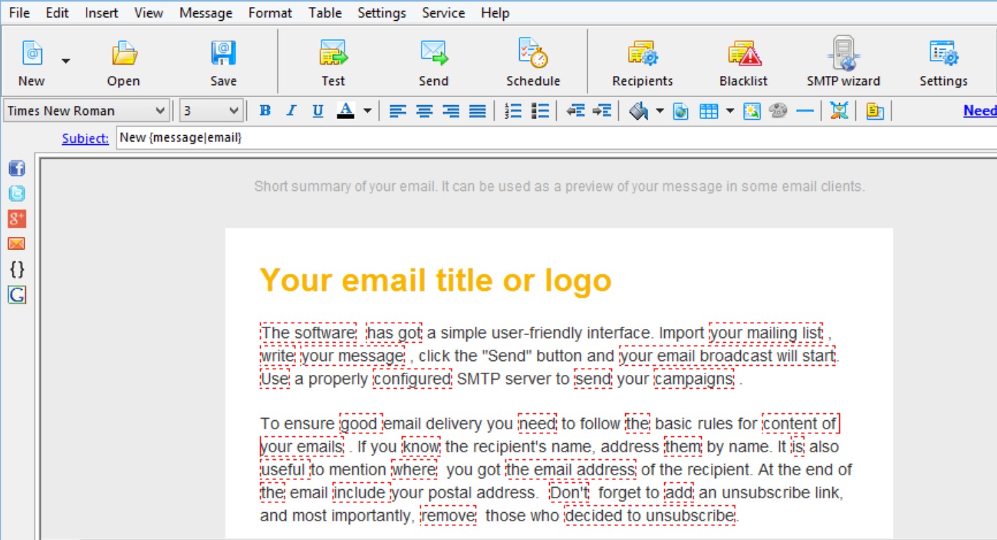 smtp for atomic email marketing software